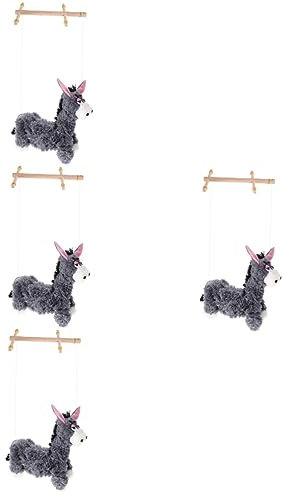 Toyvian 4 Stück Esel-Marionette Marionettenspielzeug Aus Jeffy-Puppe Straußenpuppe Puppen Für Mädchen Ab 7 Jahren Marionette Garnpuppe Handpuppe Seil Kiefer Weihnachten Eltern-Kind