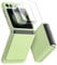 ARAREE Aero Flex Samsung Galaxy Z Flip 5 Case with Hinge Protection, Slim Cover Protective Body (PC) with Hinge Protector (TPU) - Ocean Green + 2 Pack Screen Protector Tempered Glass 9H Hardness