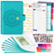 Classeur Budget Francais A6 Enveloppe Budget Planner Francais, Carnet Budget avec Pochette Budget Enveloppe, Organisateur Planificateur Agenda Budget, Carnet Economie Argent, De Aocii (bleu)
