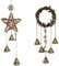 Handmade Witchcraft Chimes - Featuring Witch Bells and a Pentagram Design for Wiccan Decor and Door Protection - Set of 2