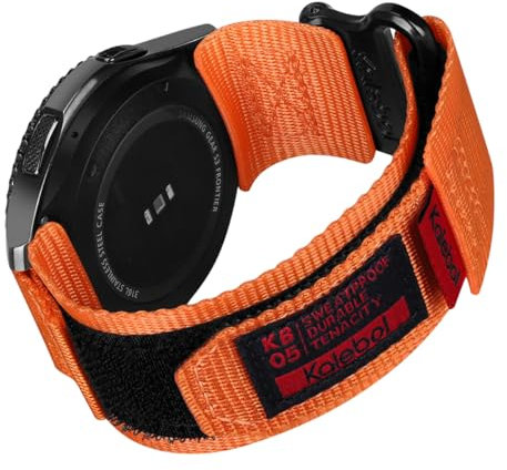 MroTech Bracelet Nylon Compatible avec Huawei Watch GT 4 46mm/GT3/GT2/GT 46mm, Sport Strap Bracelet Compatible avec Samsung Galaxy Watch 46mm/Watch3 45mm/Gear S3 Frontier Replacement Band 22mm Orange
