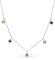 Ambeta Damen Halskette mit Zirkonia aus Sterling Silber 925| Kleine Silber Kristall Kette | Layering Halskette | Halsband Silber Damen: Kette Steine Bunt