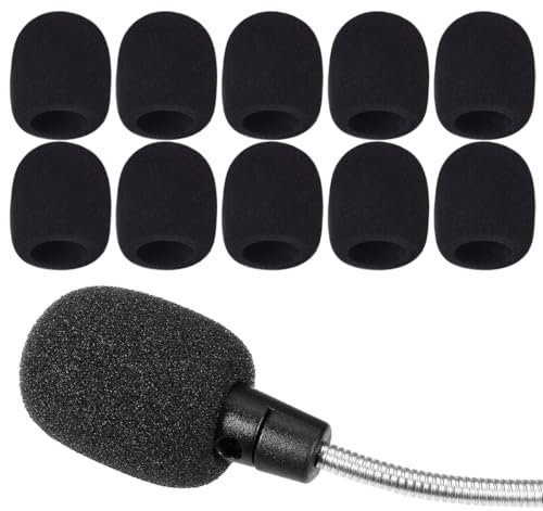 10 Stück Mikrofon Windschutz,8×22×30mm (Schwarz),Popschutz Mikrofon,Lavalier Windschutz,Mini-Mikrofon Headset Windschutzscheibe,für Klein Mikrofon,Lavalier-Kopfhörer