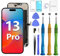 ATEVENSE Geeignet für iPhone 13pro Bildschirm Ersatz Kit 6.1 LCD Display 3D Touch IPS FHD COF Full Assembly Edelstahl Reparatur Kits Wasserdicht Rahmen Aufkleber+Screen Tempered Protector