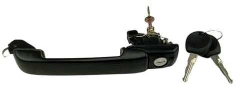 A&WAUTO AW-66-03 Poignée de porte avant gauche/droite avec 2 clés 1H0837207C Compatible avec VW Golf 3 MK3 Cabrio GLX