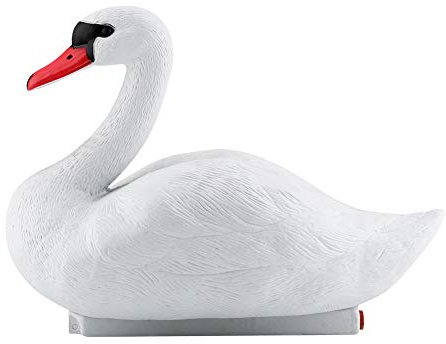 Gartendeko Schwan, Kunststoff Schwimmender Schwan Weisser Gans Teich Deko Simulation Schwan aus Dem Teich Dekofigur, Schwan Teichdeko Schwimmend für Teich Garten