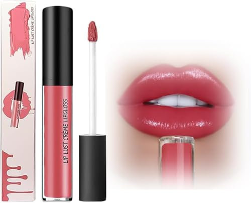 Lippenstift mit Cremiger Textur, Wasserfest, 2024 Neuer Lipgloss, Lang Anhaltender Charme, Glatte Schimmertextur, Langanhaltender Lippenstift 24 Stunden Halt (11#, 4g)