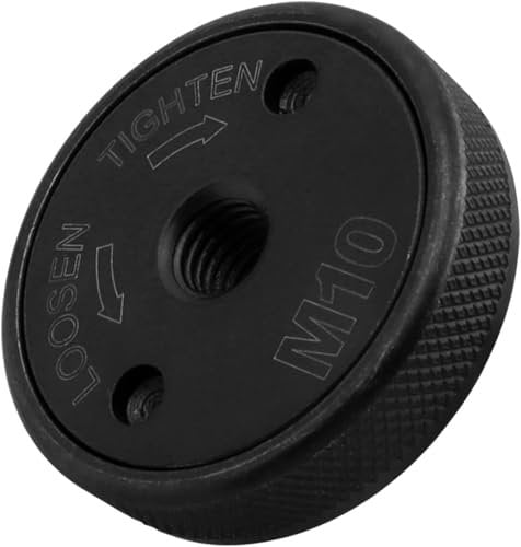 Bestgle 2 Stück M10 Schnellspannmutter, Spannmutter für alle Winkelschleifer von AEG, Black & Decker, Dewalt, Flex, Hitachi, Metabo, Makita etc, Schwarz
