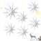 Kapokr 6 Stück Faltsterne Weihnachten 3D Papierstern Weiß 30cm Weihnachtssterne 9-Zackiger Papiersterne Hängende Sterne Deko für Weihnachts Weihnachtsbaum Hochzeit Party Dekoration