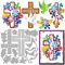 MAYJOYDIY Osterblumenkreuz Stanzformen Zum Basteln von Karten Tauben Olivenblatt Metall Stanzformen Religiöser Kreuzrahmen Präge Und Schneideschablone Für Scrapbooking Bastelpapier Osterkarten