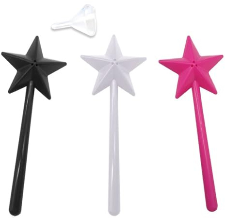 3Pcs Unique Star Pepper Shakers Effort Save Time Star Wand Spice Shaker Ergonomic Handle Star Stick Seasoning Dispenser for Kitchen BBQ Restaurant