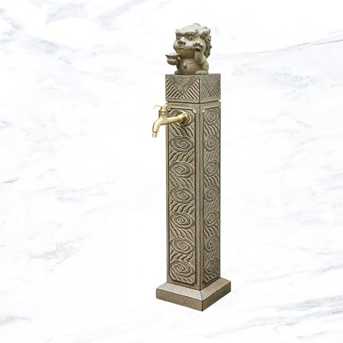 Robinet à colonne d'eau de jardin autoportant,Robinet exterieur jardin,colonne d'eau en acier inoxydable avec robinet,robinet extérieur antigel,colonne d'eau de jardin,fontaine exterieur(B)