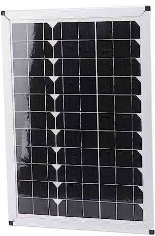 Kit de Panneau Solaire Monocristallin 100W avec Contrôleur 20A 12V 24V pour le Camping en Voiture, Rapide, énergie Verte