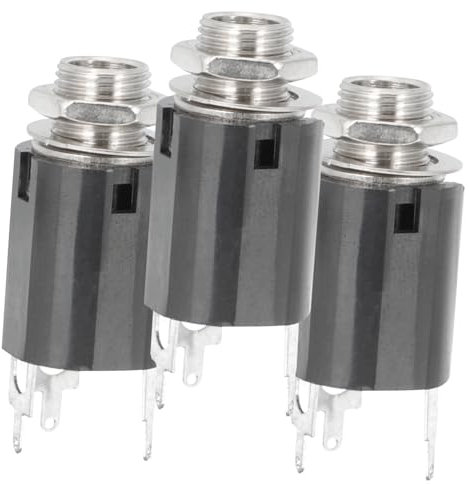NUOBESTY Replace Old Guitar Jack 6.35mm Audio Plug Guitar Mono Panel Mount Socket Socket Panel Mount Jack