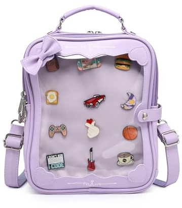 Ita Bag Rucksack Crossbody Geldbörse Kawaii Tasche Anime Cute Doll Tasche für Kpop Fan Japanische Anime Pin Display