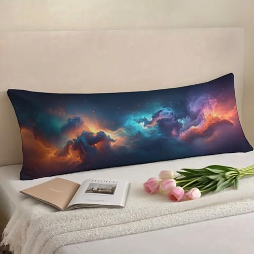 Kissenbezug 50x150 Abstrakt Seitenschläferkissen Bezug Farbe kissenbezüge, Side Sleeper Pillow Samt Verbessern Sie Schlafqualität Dakimakura, Doppelseitig Drucken langes kissen für Schlafzimmer w-1339