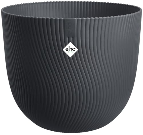 elho Sereh Rund 47cm Blumentopf - Anthracite | ∅ 47 x H 40.1 cm | für den Innen- und Außenbereich | 100% recyceltes Plastik