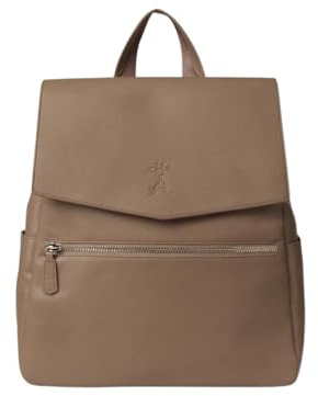 GIGIL Luxe Changing Backpack - Vegan Leather Unisex Diaper Bag with 8 Compartments and Insulated Pockets - Waterproof Baby Bag with Changing Mat and Pram Clips for Mum and Dad (Coffee Brown)