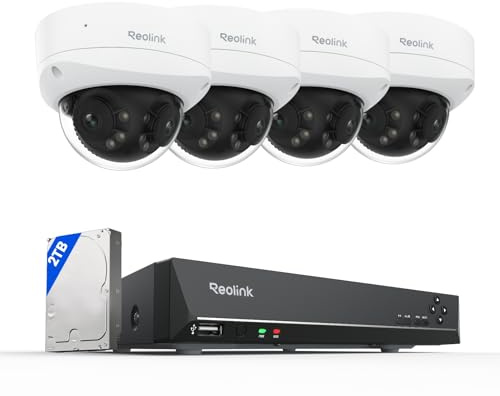 Reolink 4K 8MP 180° Dual-Objektiv PoE IP-Kamera, IK10 Vandalismusschutz, Personen-/Fahrzeug-/Tiererkennung, IR- und Farb-Nachtsicht, Zwei-Wege-Audio, Duo 2V PoE*4 mit RLN8-410