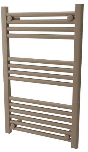 Stone/Cappuccino 500mm (w) x 800mm (h) Ladder Designer Towel Rail Radiator Evolve | Central Heating | Bathroom Heater | 1204 BTUs