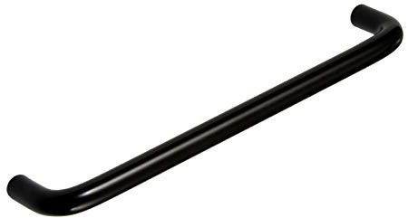Gedotec Bogengriff Küchen-Schränke Möbelgriff 160 mm - H10840 | Schubladengriff Metall schwarz matt | Bügelgriff Höhe 35 mm | Küchengriff Metall massiv | 1 Stück - Schrankgriff rund für Schubladen
