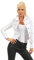 Fashion4Young 5197 Damen Jeansjacke Damenjacke Jeans Jacke Kurze Jacke Baumwolle Stretch-Denim (weiß, L-40)