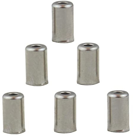 WINOMO 100 Staples Metal Bike Brake Gear Fixing Cable Wire End Caps Crimps Tips Ferrules (Silver)
