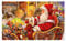 Krebs Glas Lauscha - Weihnachtsdeko/Baumschmuck - Adventskalender 24 Anhänger aus Glas - Motiv: Weihnachtsmann mit Kind - Größe der Anhänger: ca 3 cm