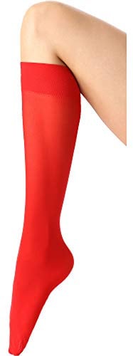 Merry Style Damen Kniestrümpfe MSSST8001 (Rot, Einheitsgröße)