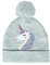 Mädchen Pudelmütze, Kinder Winter Einhorn Flip Pailletten Gestrickte Mütze mit funkelnden Fäden Pom-Pom