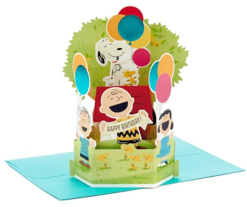 Hallmark Paper Wonder Peanuts Pop-Up-Geburtstagskarte (Snoopy, Charlie Brown, Tag gefüllt mit Spaß)