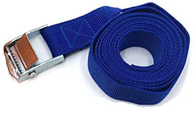 tooloflife 50 mm x 5 m cinghia di ancoraggio Cam Buckle cinghie a cricchetto, cinghia di fissaggio con fibbia, cinghie cargo regolabili per moto, auto, bagagli, rimorchio – blu