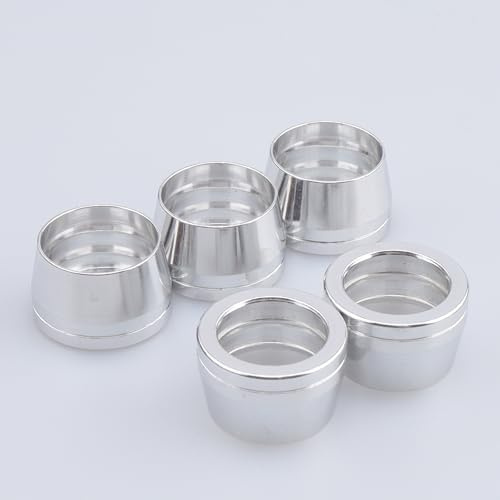 AC Performance Silver Aluminum -10 an Olive Inserts fit for AN10 PTFE Teflon Fuel Line Hose End Fitting Fitting, Pack of 5