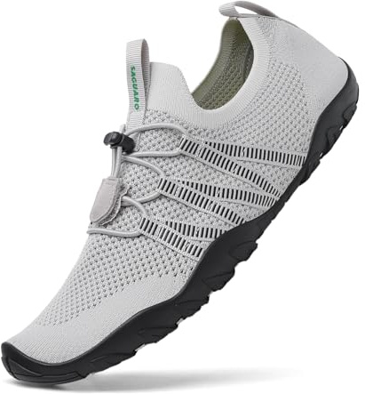 SAGUARO Chaussures de Randonnée d'été Unisexes Chaussures de Sports Nautiques pour Homme Chaussures de Natation Antidérapantes avec Trous d'évacuation Gris 45 EU