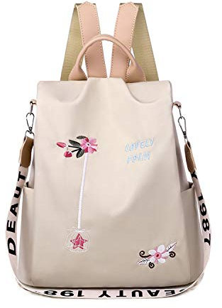 FANDARE Damen Rucksack Mädchen Umhängetasche Handtasche Frauen Schultertasche Schultasche Anti-Diebstahl Schulrucksack passen Reise Campus Schulranzen Rucksäcke Wasserdicht Polyester Khaki
