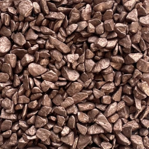 naninoa DEKOSTEINE farbig 9-13mm (Bunte Dekosteine, Farbsteine) 5 kg farbige Steine. Farbe: Braun, Kupfer