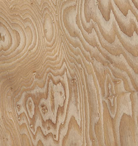 Aibote Natürliches Holzfurnier aus Eschenholz (40x306 cm) Möbelrestaurierungsblätter für Lautsprecher Vitrinen Schränke, Tischregale Küchenmöbel Hoteltisch Küche(flacher Schnitt, AAA-Klasse)
