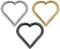 Dochais 3 Stück Nasenring Titan, Nasenringe Nasenpiercing, Hoop Nose Ring, Septum Ringe, Helix Ring Set, Daith Ring, Hoop Ohrringe Septum, Nasenring Herz für Damen Männer Silber Gold Schwarz 16G 10mm