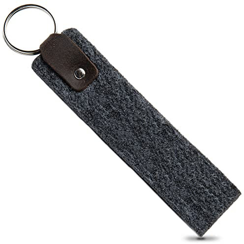 easy and green Schlüsselanhänger Filz Upcycling rPET - Made in Germany - Schlüsselanhänger Leder - Schlüsselanhänger Weihnachten Geschenk nachhaltig (Blank)