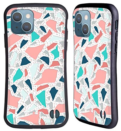 Head Case Designs Poudre Rose Empreintes De Terrazzo Coque Hybride Compatible avec Apple iPhone 13