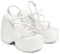 Piattaforma da donna Mary Jane Zeppa Pipistrello Catena a cuore Sandali Punta aperta Caviglia Gothic Piattaforma Scarpe eleganti Scarpe con plateau Chunky Scarpe eleganti in pelle verniciata