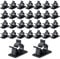 Viaky 30 PCS Black Cable Clips, Self-Adhesive Cable Organisers, 4 Adjustable Sticky Cable Tidy Clips Wire Management Cable Holder for Car, Homes, Under Desk, Offices