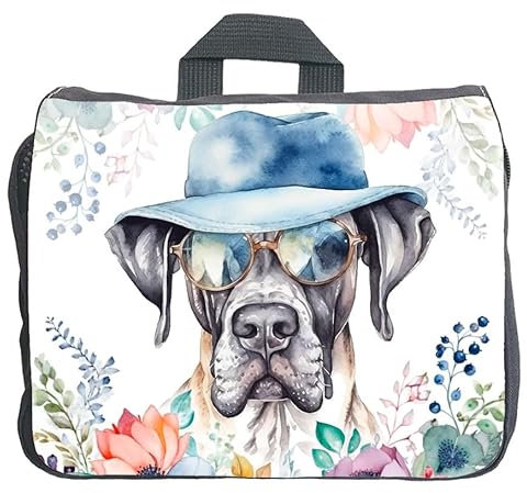Cadouri Hundezubehörtasche mit Deutscher Dogge - Aufbewahrungstasche mit Hunderasse für Hundebesitzer - originelles Geschenk - handgefertigt