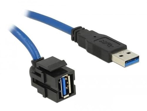 DeLOCK Mã³Dulo Keystone USB 3.0 A Buchse 250° > USB 3.0 A Stecker mit 1,5 m Kabel Marke