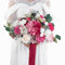 BENCENTRE 35,6 cm Fuchsia-Brautstrauß, Hochzeitsstrauß, Brautsträuße für Hochzeit, Zeremonie, Jahrestag, Party und französische rustikale Vintage-Hochzeit, künstliche Blumen