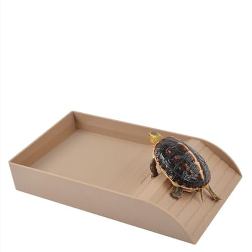 YIYILU Tortoise Water Dish - Piatto da Bagno con Tartaruga, 30,5 x 14,8 x 5,8 cm, ABS Ciotola in per Tartaruga, Tartaruga Tortoise Food Dish with Ramp Accessori per Habitat Tartaruga