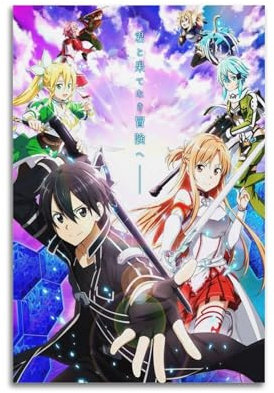 VZRSQZK Sword Art Online Anime-Poster, dekoratives Gemälde, Leinwand, Wandposter und Kunstdruck, moderne Familienschlafzimmer-Dekoration, Poster, 20 x 30 cm