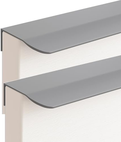 2 Pezzi Maniglie Nascoste per Mobili,Maniglia per Porte Armadio Invisibili,Tiretti a Scomparsa in Lega di Alluminio Pomello a Scomparsa per Cassetti,Scarpiere,Comodini (1200mm,Grigio scuro)