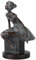 Grace4Joy Ballerina-Figuren – Ballerina-Statuen, Kunstharz, Bronze-Finish, Skulptur, Vintage-Heimdekoration, handbemalte Ballettmädchen-Figur für Tänzerin