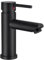 Peppermint Basin Taps Matte Black Bathroom Taps Mono Single Lever Basin Mixer Tap Bathroom Sink Tap with Hot and Cold Hoses